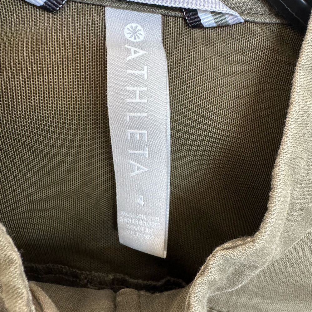 Athleta Cargo Summit Cargo Olive Green Jumpsuit (4) - Picture 11 of 12